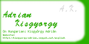 adrian kisgyorgy business card