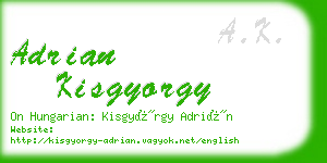 adrian kisgyorgy business card